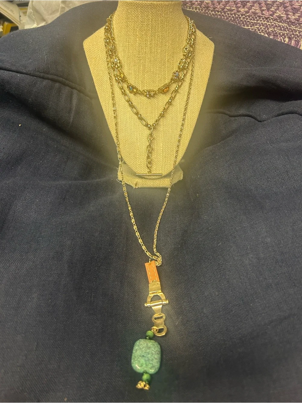 NWOT Free People Winslet Layer Necklace Gold Combo